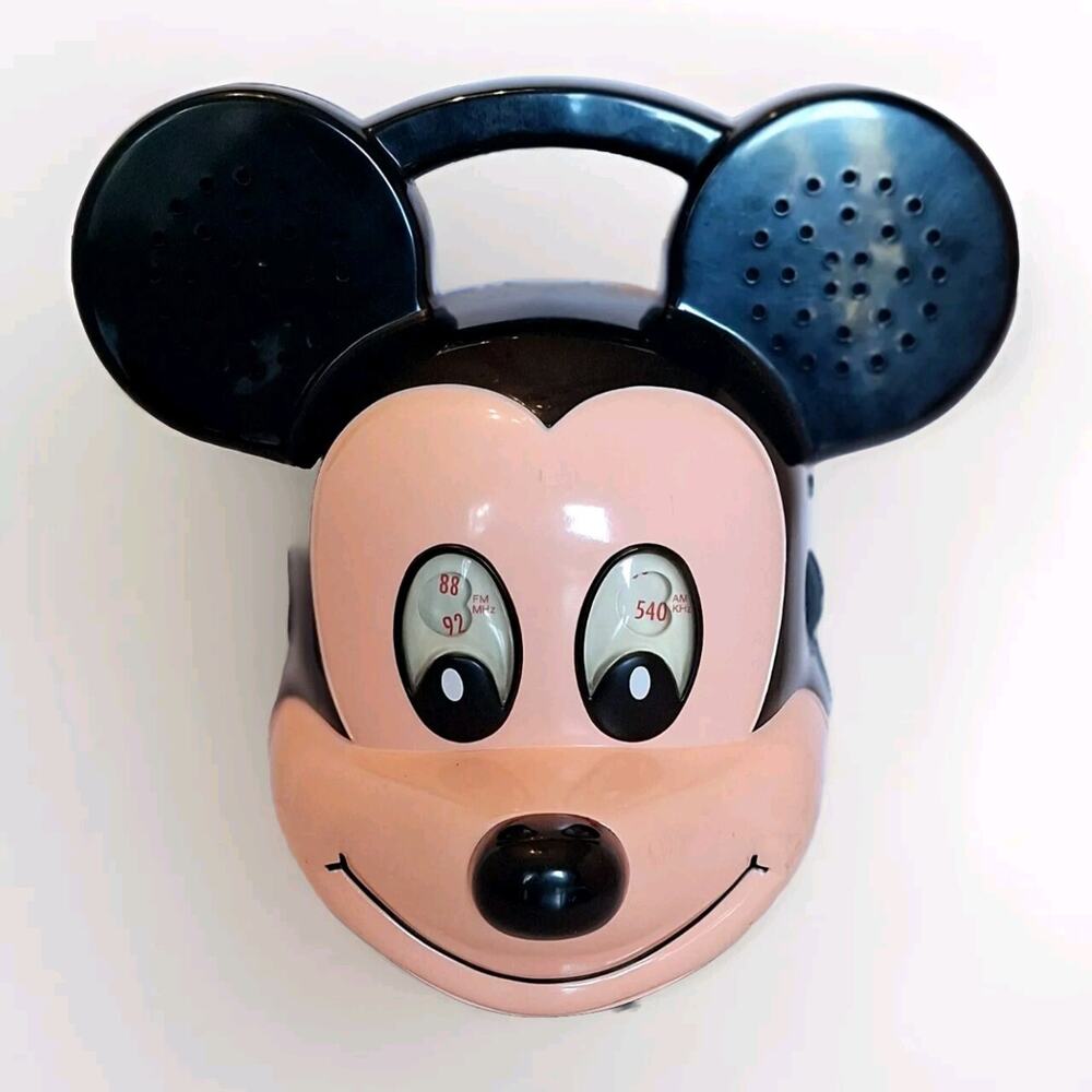 Mickey Mouse Head Dapy D021 Disney Am/Fm Radio WORKS! Vintage Rare!